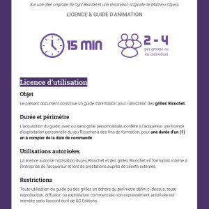 SG Editions - Licence et Guide animation Ricochet